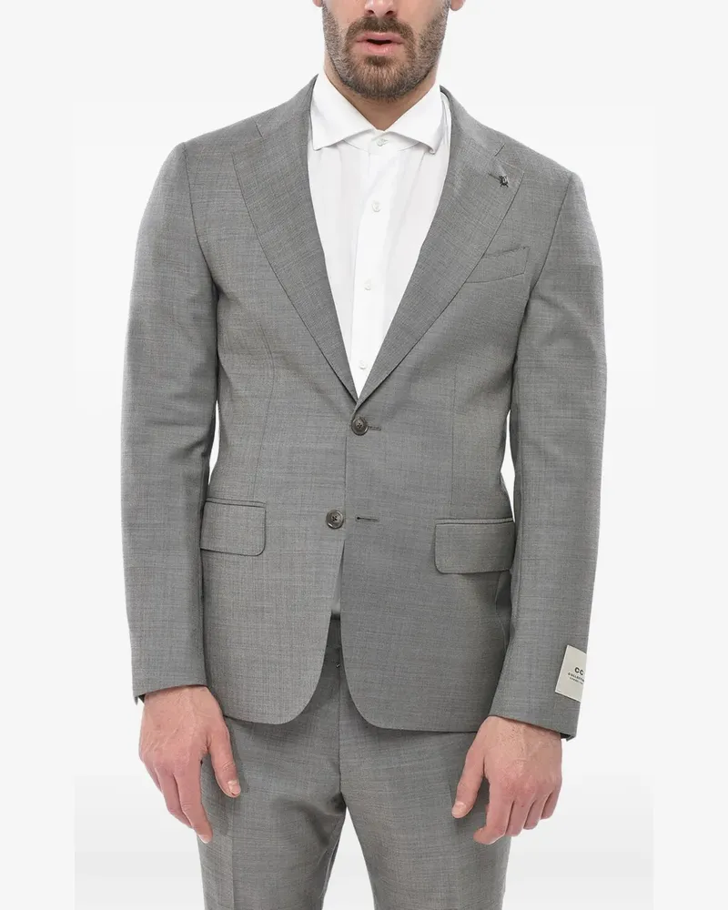 Corneliani single-breasted flap-pocket suit - Grau Grau