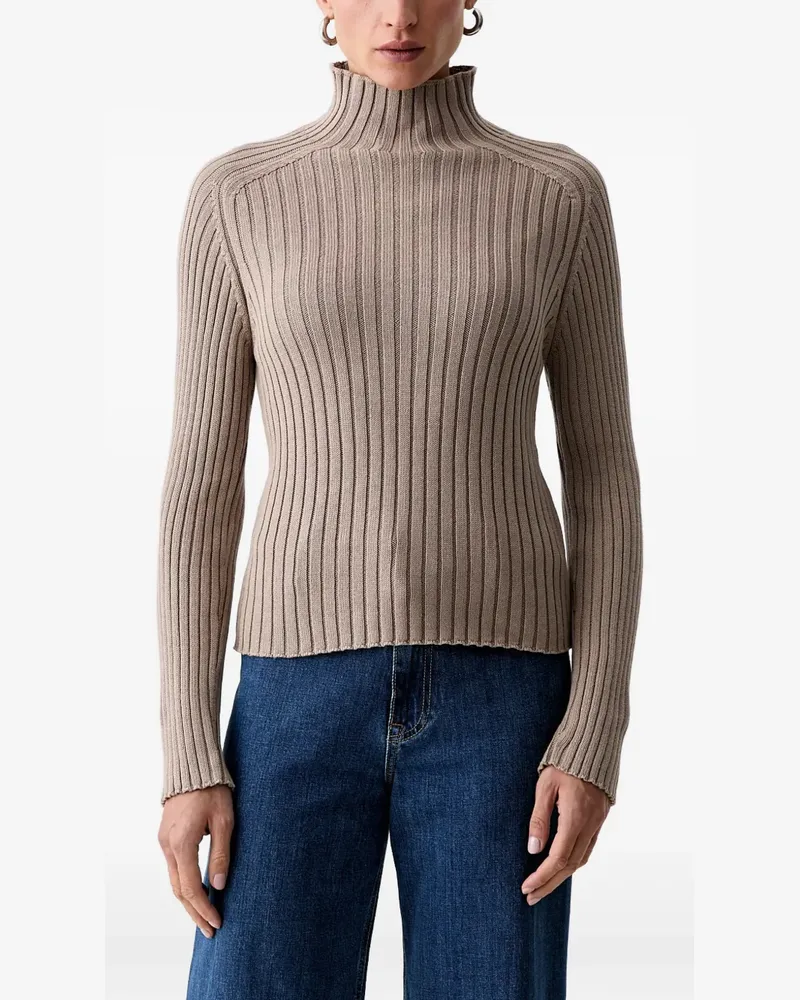 Marc O'Polo Gerippter Pullover - Braun Braun