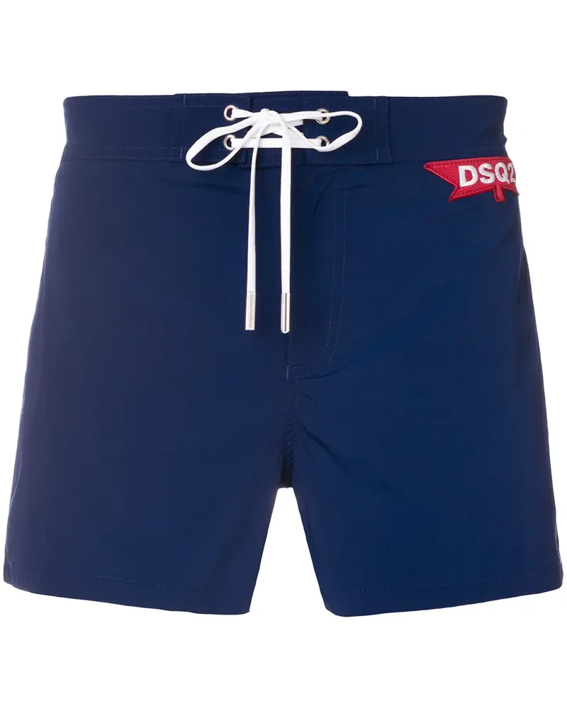 Dsquared2 Badeshorts mit Logo-Patch - Blau Blau