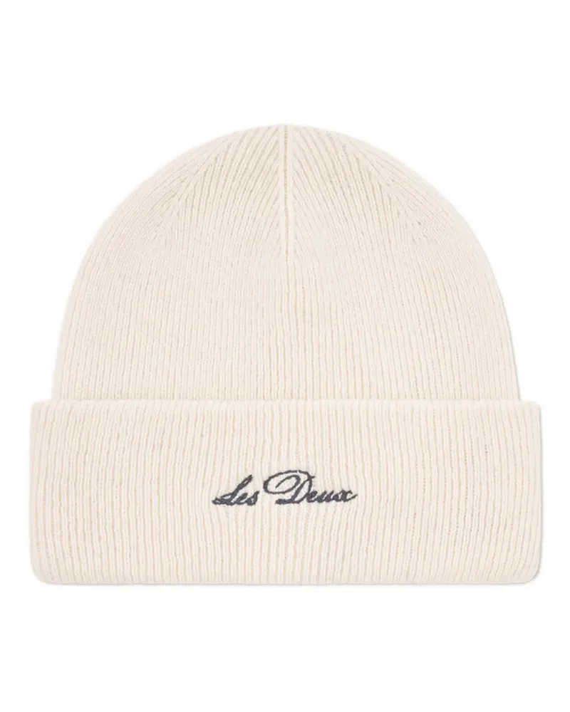 LES DEUX Beanie mit Logo-Stickerei - Nude Nude