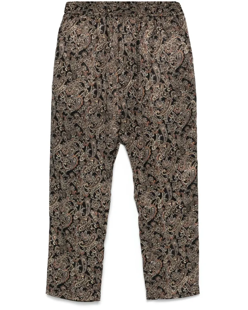 White Mountaineering Tapered-Hose mit Paisleymuster - Schwarz Schwarz
