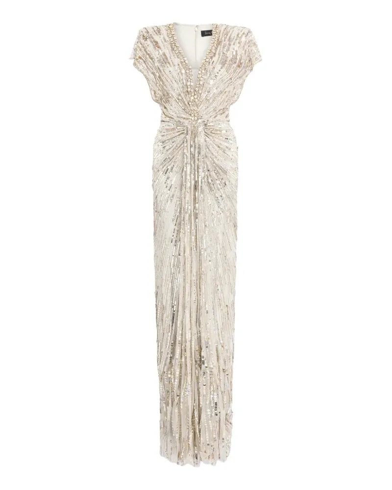 Jenny Packham Lacie long dress - Grau Grau