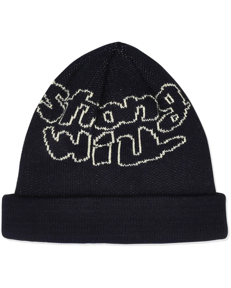 Comme des Garçons Beanie mit Logo-Stickerei - Blau Blau