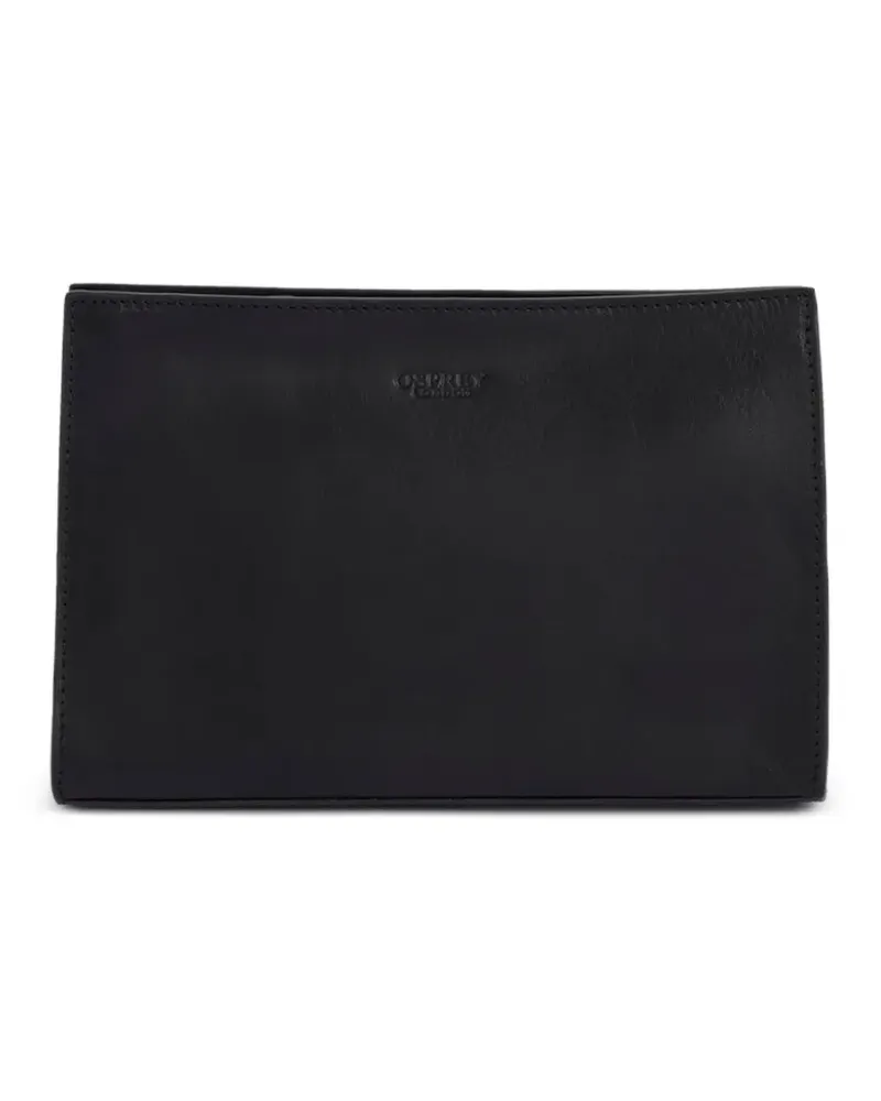 Osprey Carter logo-debossed leather wash bag - Schwarz Schwarz