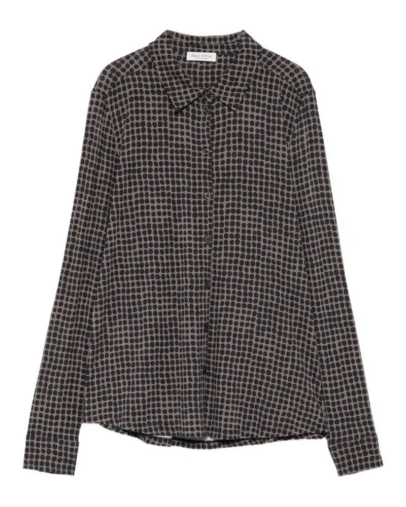 Marc O'Polo polka-dot long-sleeve shirt - Braun Braun