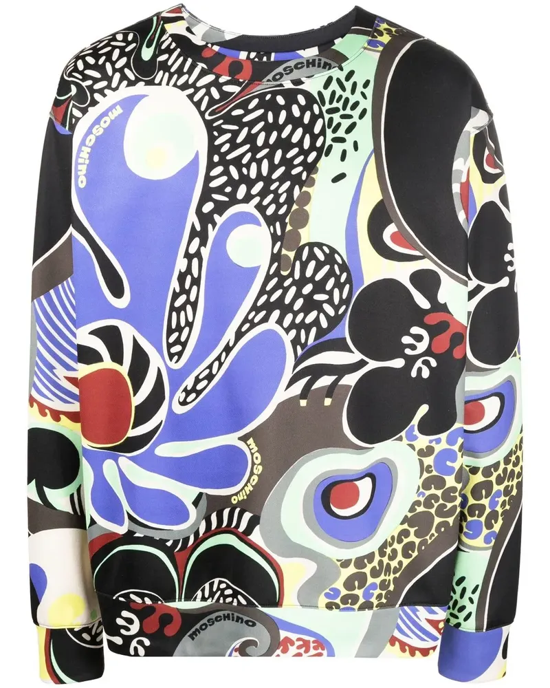Moschino Sweatshirt mit grafischem Print - Schwarz Schwarz