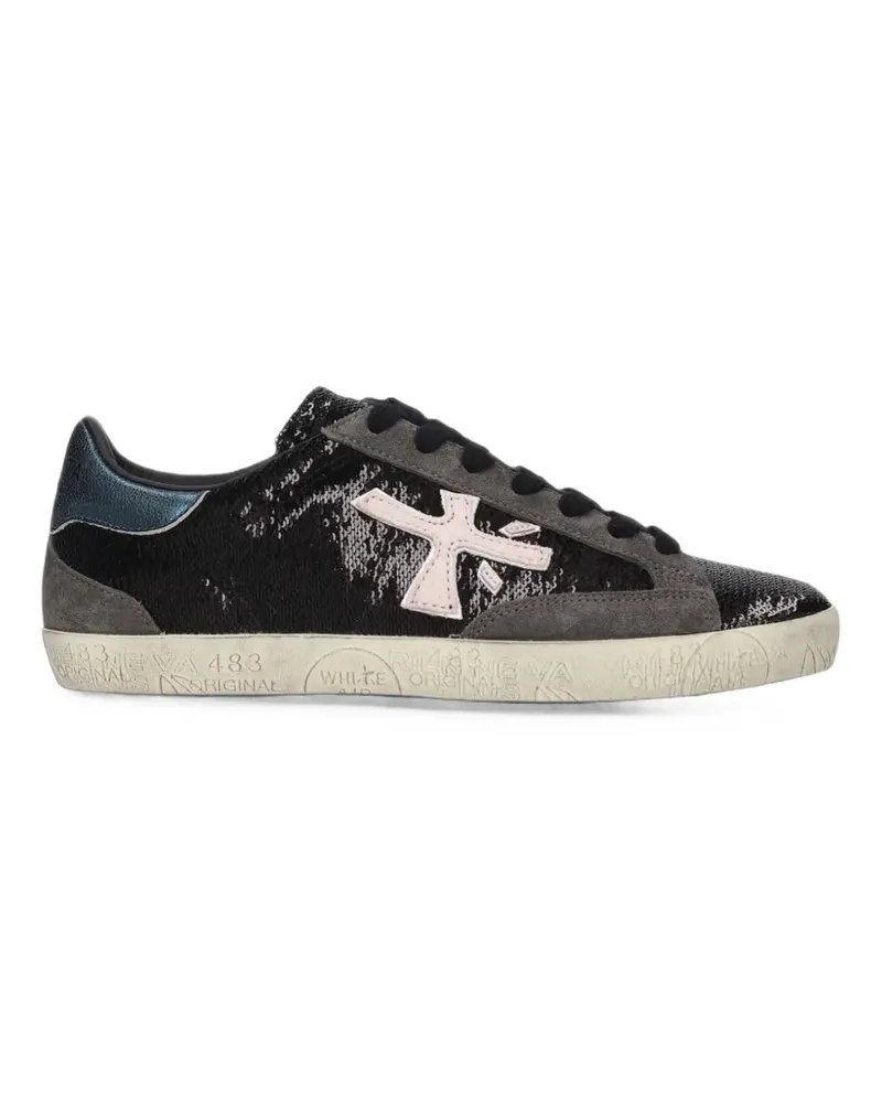 Premiata Steven sequin-embellished sneakers - Schwarz Schwarz