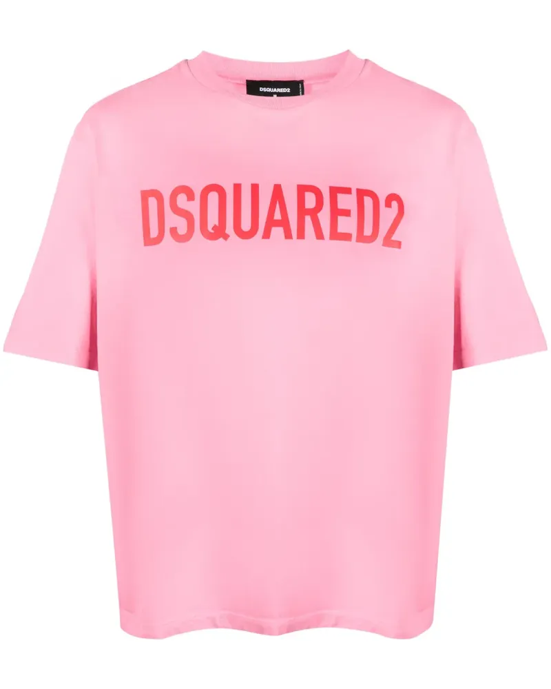 Dsquared2 T-Shirt mit Logo-Print - Rosa Rosa