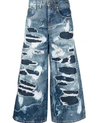 John Richmond Halbhohe Wide-Leg-Jeans Blau