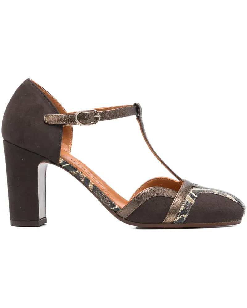 Chie Mihara Pumps mit Blockabsatz 85mm - Braun Braun