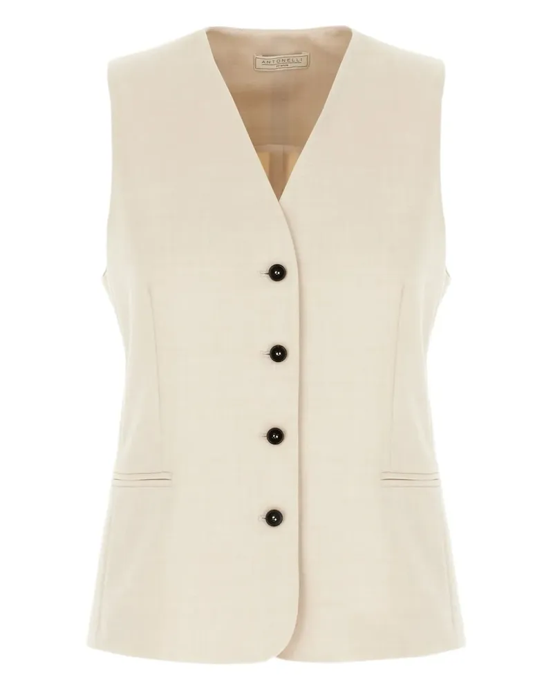 Antonelli Firenze buttoned vest - Nude Nude