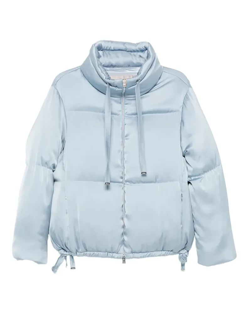 Herno quilted high-neck zip-up jacket - Blau Blau