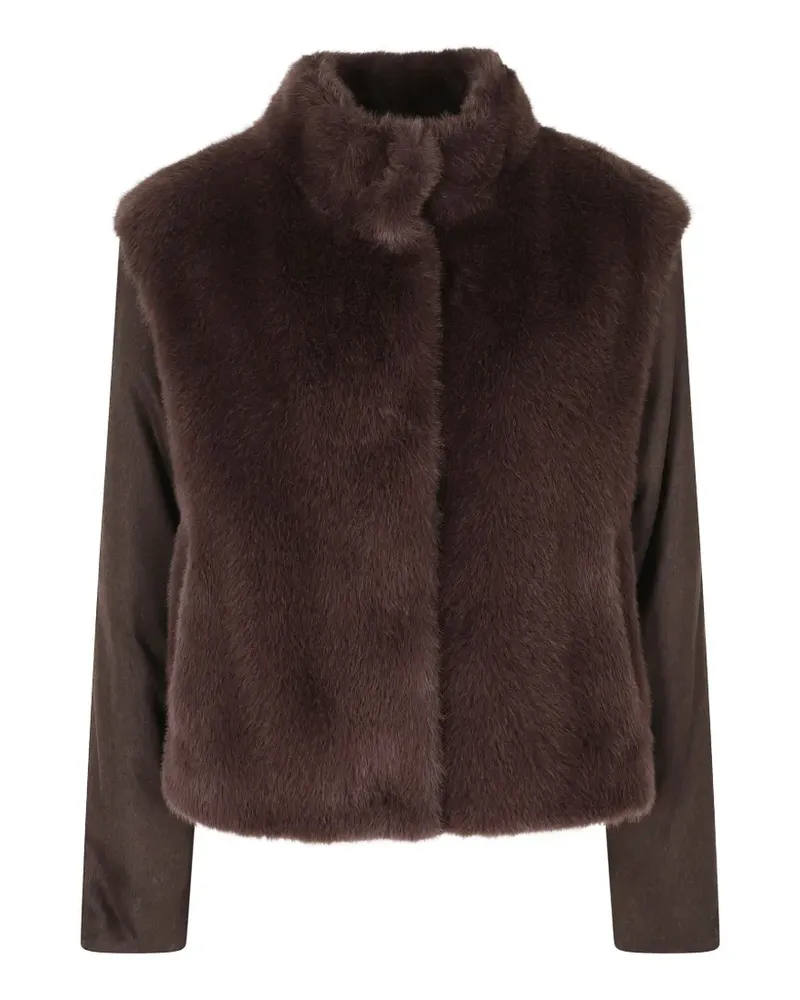 Herno faux-fur panelled JACKET - Braun Braun