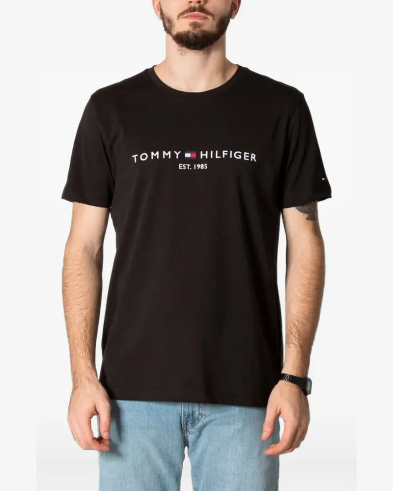Tommy Hilfiger logo-print T-shirt - Schwarz Schwarz