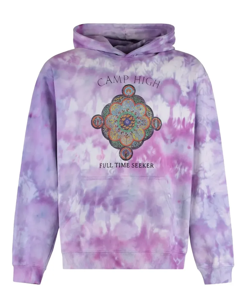 Camp High tie-dye-graphic hoodie - Violett Violett