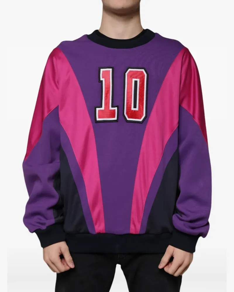 Dolce & Gabbana Pullover in Colour-Block-Optik - Violett Violett