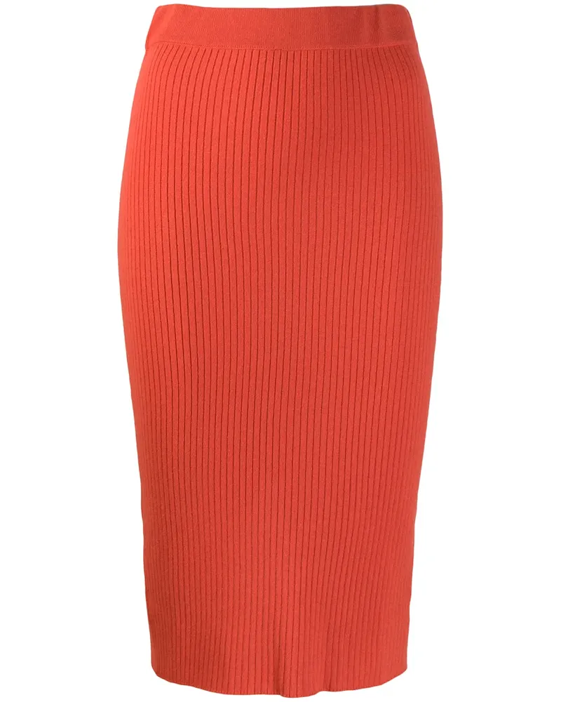 Cashmere In Love Gerippter Bleistiftrock - Orange Orange