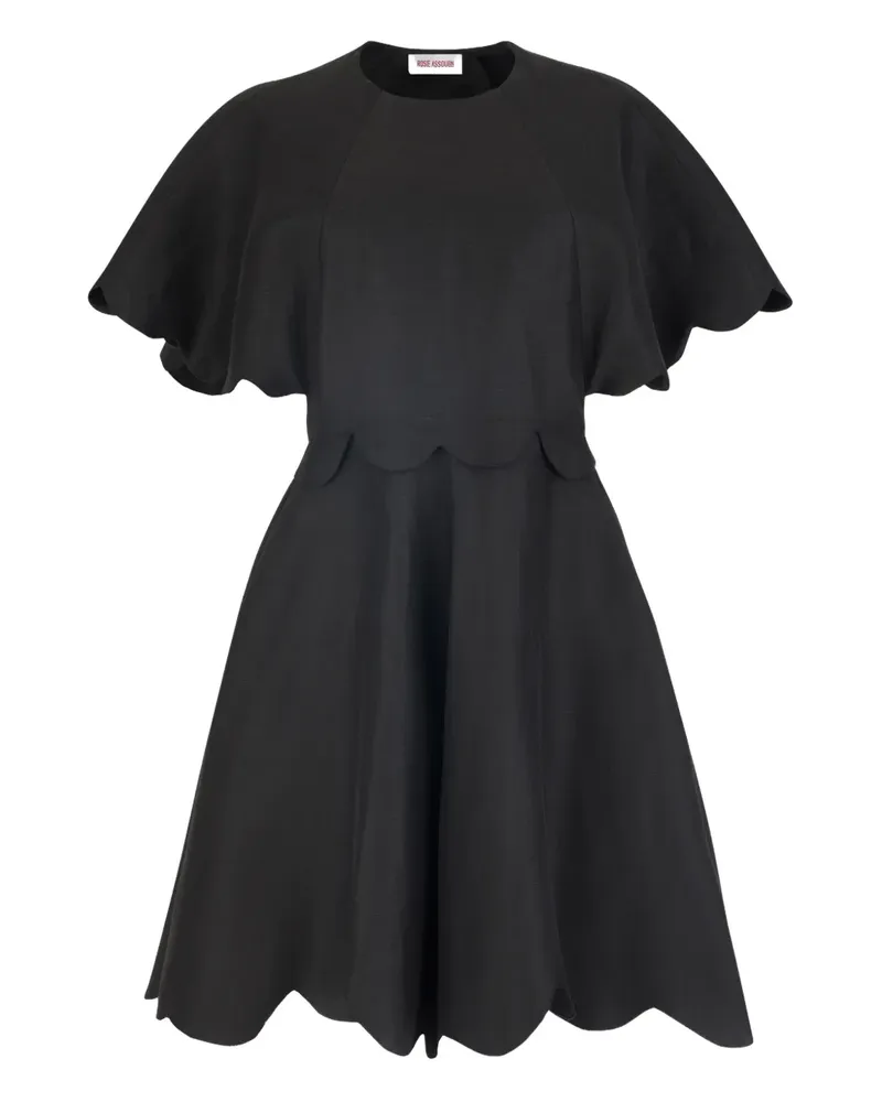 Rosie Assoulin Buttercup Minikleid mit Wellensaum - Schwarz Schwarz