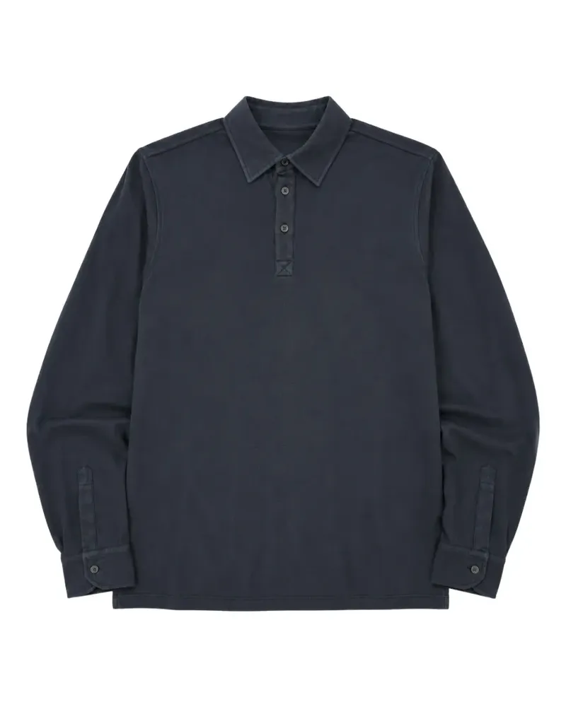 Heritage Langärmeliges Poloshirt - Schwarz Schwarz