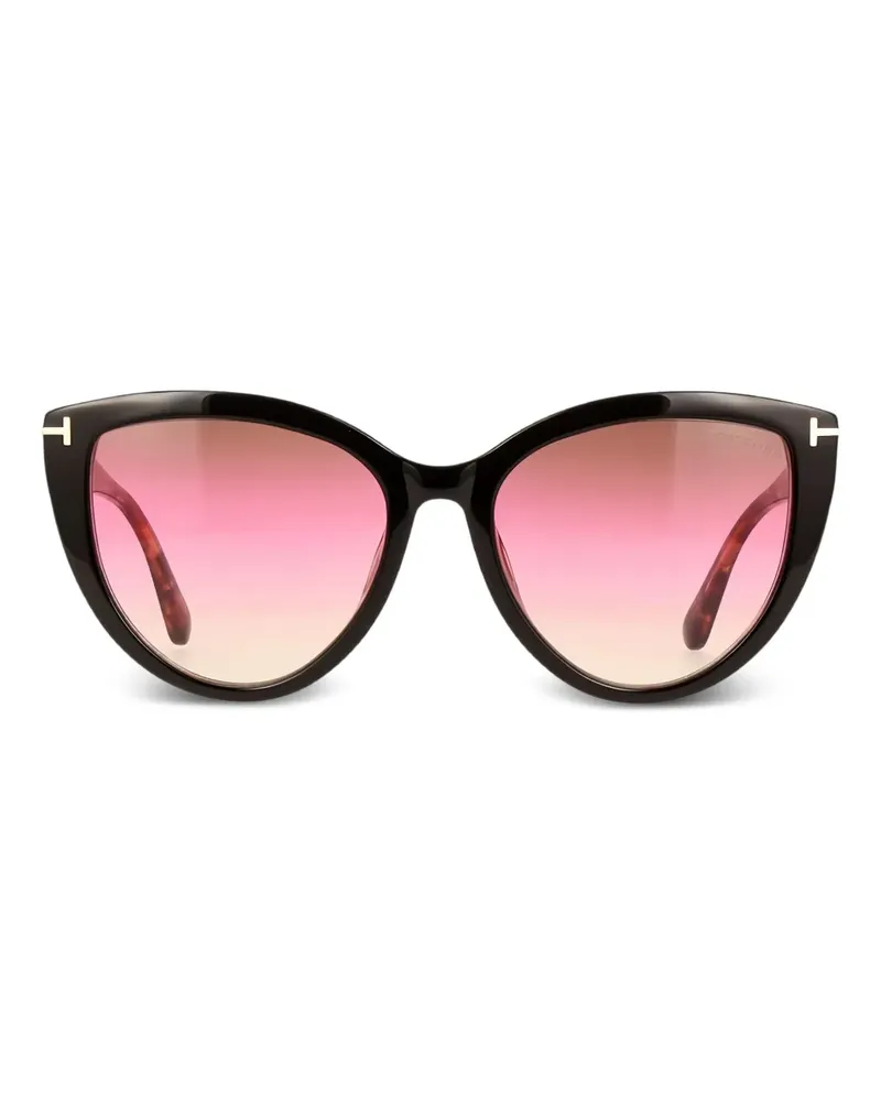 Tom Ford Sonnenbrille mit Cat-Eye-Gestell - Schwarz Schwarz