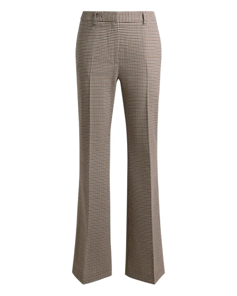 Etro bootcut gingham trousers - Braun Braun
