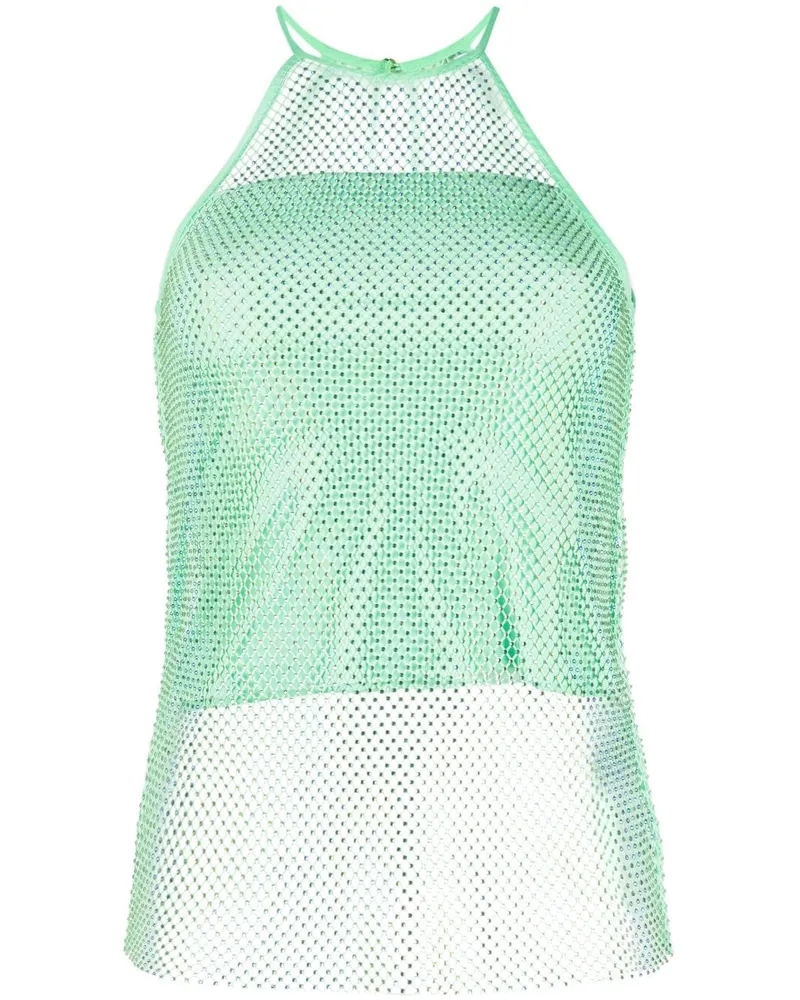 Patrizia Pepe Top mit Strass - Grün Grün