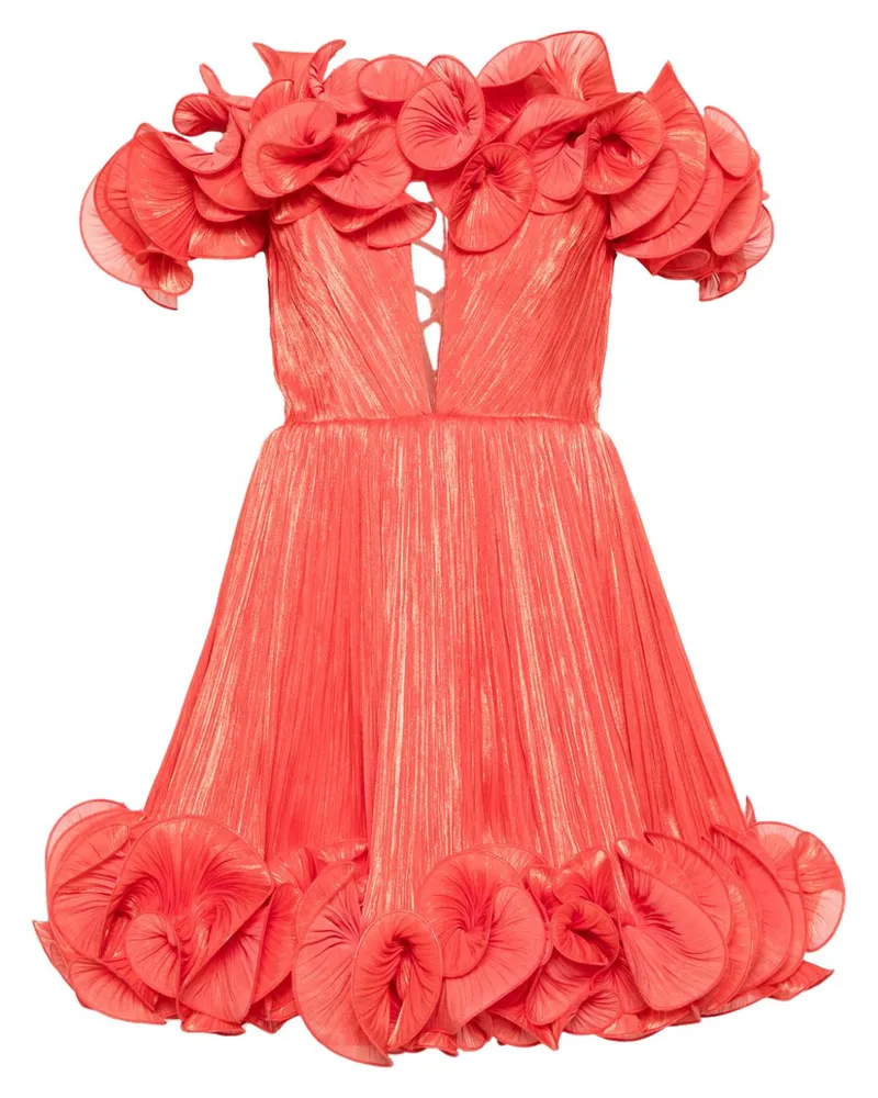 Ana Radu Kleid mit Rüschendetail - Orange Orange