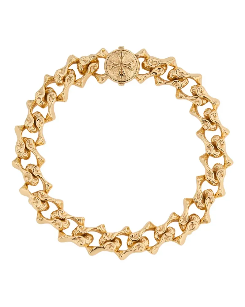 Emanuele Bicocchi Sharp Kettenarmband mit Logo - Gold Gold