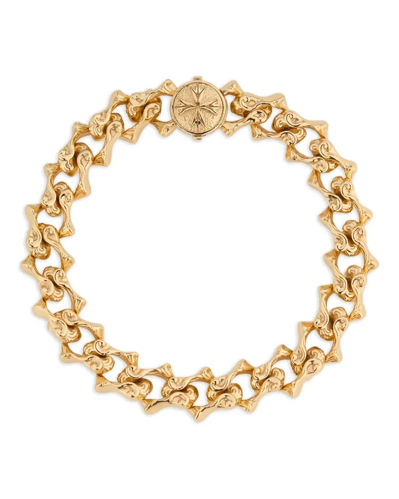 Emanuele Bicocchi Sharp Kettenarmband mit Logo - Gold Gold