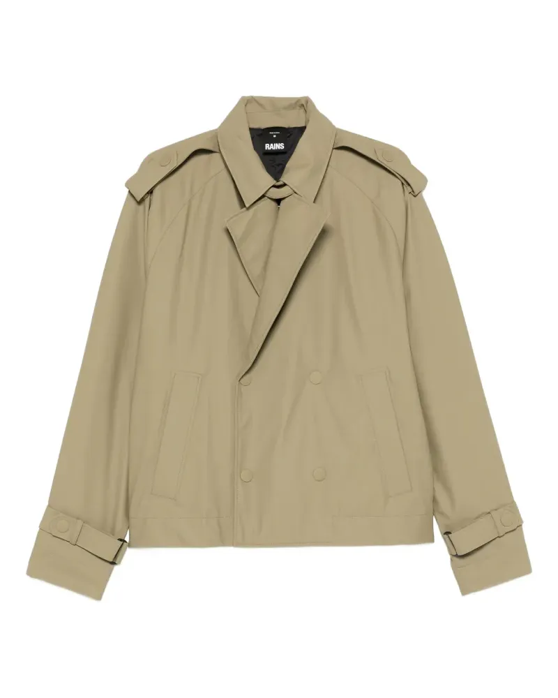 RAINS double-breasted jacket - Nude Nude