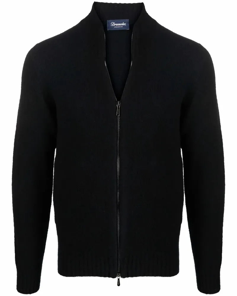 Drumohr  Cardigan mit Reißverschluss - Schwarz Schwarz