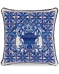 Dolce & Gabbana Kissen mit Majolica-Print Blau