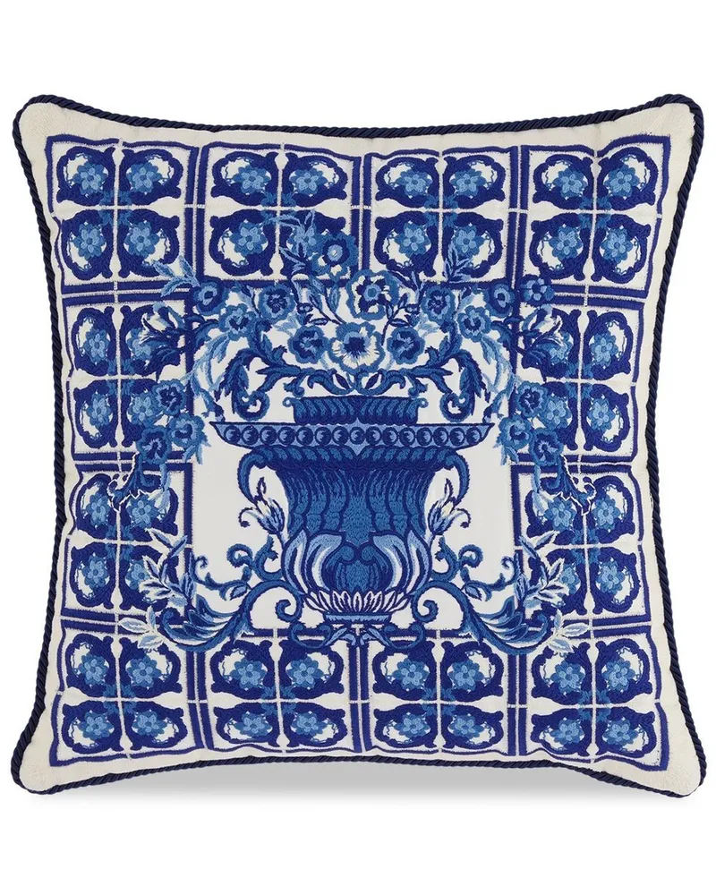 Dolce & Gabbana Kissen mit Majolica-Print - Blau Blau