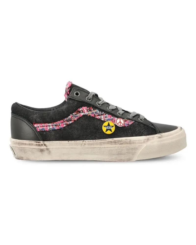 Vans bouclé-trim patch-detail sneakers - Schwarz Schwarz