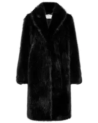 Philipp Plein Faux-Fur-Mantel mit Schalrevers Schwarz