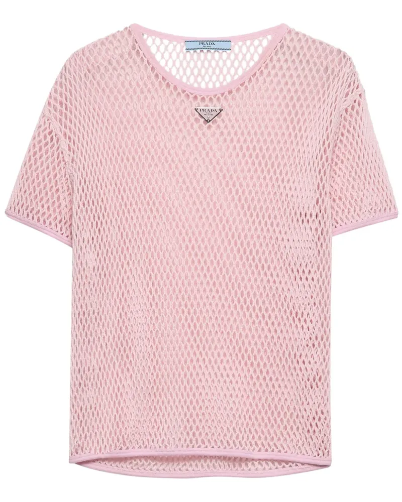Prada T-Shirt aus Mesh - Rosa Rosa
