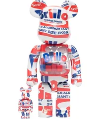 Medicom Toy x Andy Warhol Brillo BE@RBRICK 100% und 400% Figuren-Set Rot