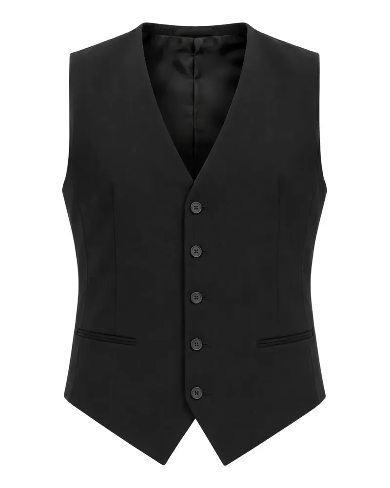Dolce & Gabbana pointed-hem waistcoat - Schwarz Schwarz