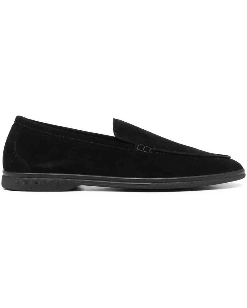 Scarosso Ludovico Loafer aus Wildleder - Schwarz Schwarz
