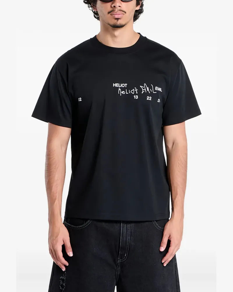 Heliot Emil Fulgens T-Shirt mit grafischem Print - Schwarz Schwarz