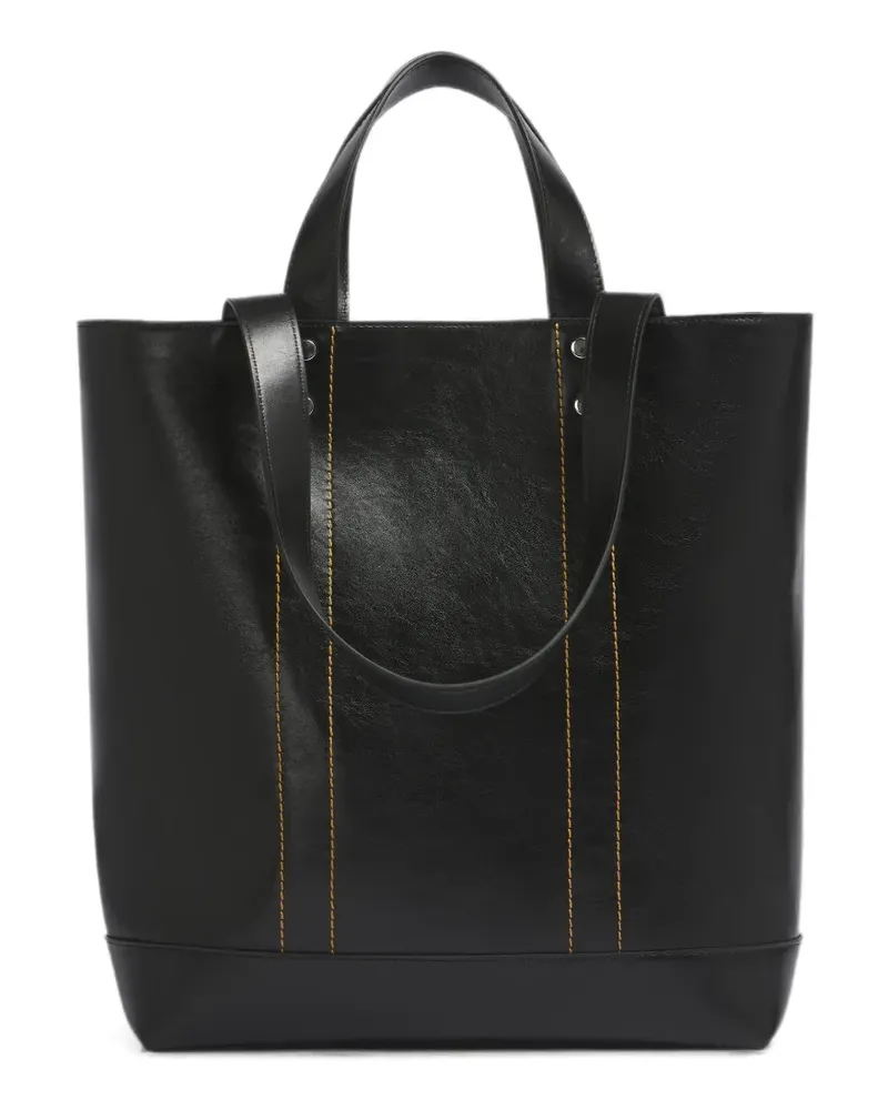 Marni black leather N/S tote bag - Schwarz Schwarz