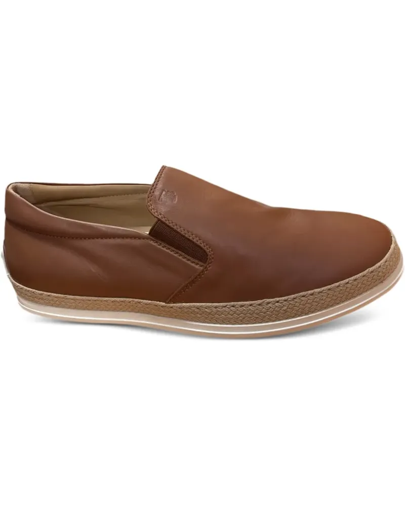 TOD'S Loafer mit Bastbesatz - Braun Braun