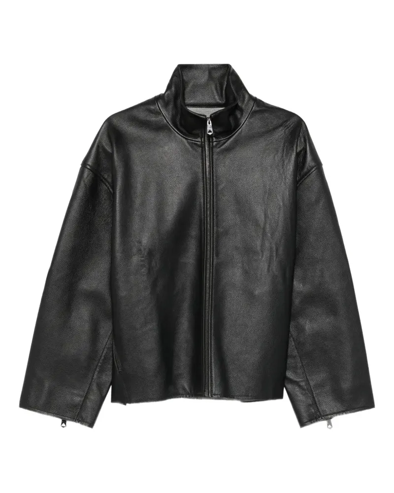 Paul Smith Lederjacke mit Reißverschluss - Schwarz Schwarz