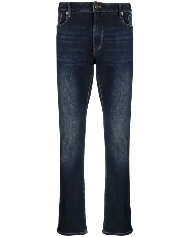 Emporio Armani Straight-Leg-Jeans mit Logo - Blau Blau
