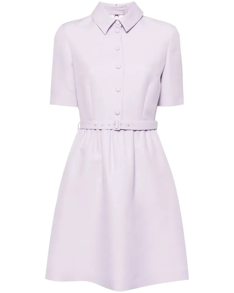 Dice Kayek Kurzärmeliges Kleid mit Gürtel - Violett Violett
