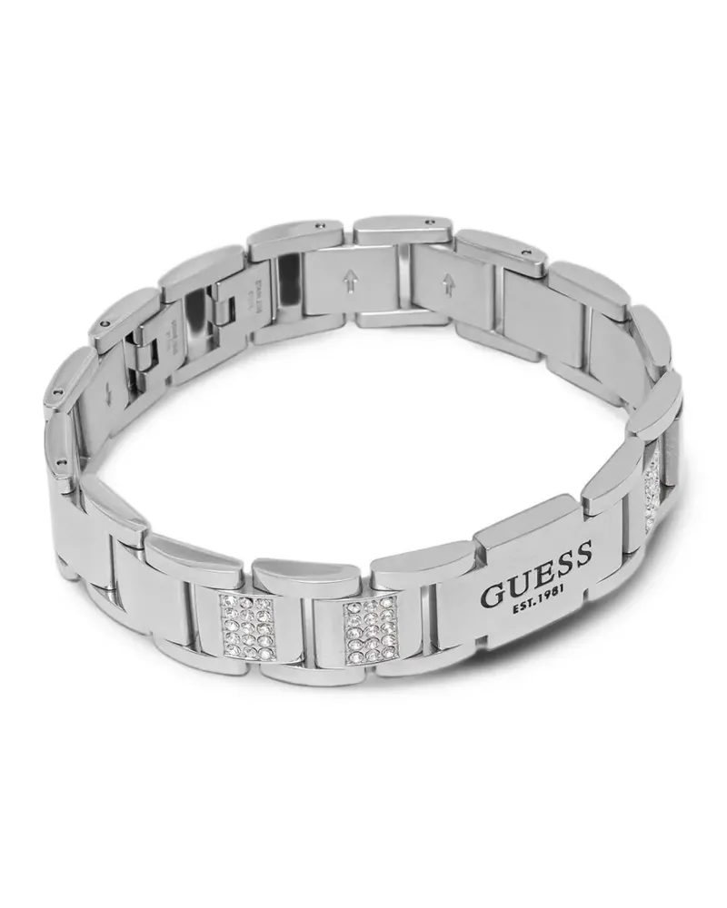 Guess steel logo chain bracelet - Silber Silber