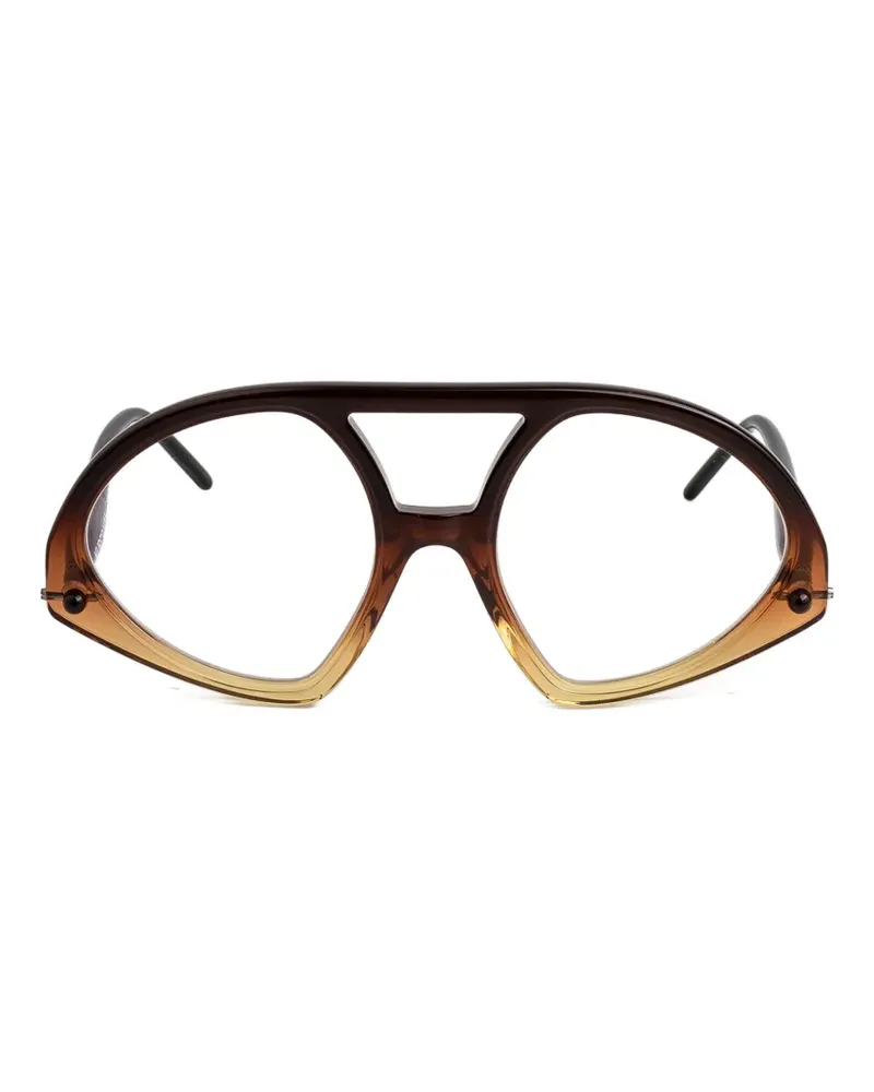 KUBORAUM P31 Truman Capote pilot-frame glasses - Braun Braun