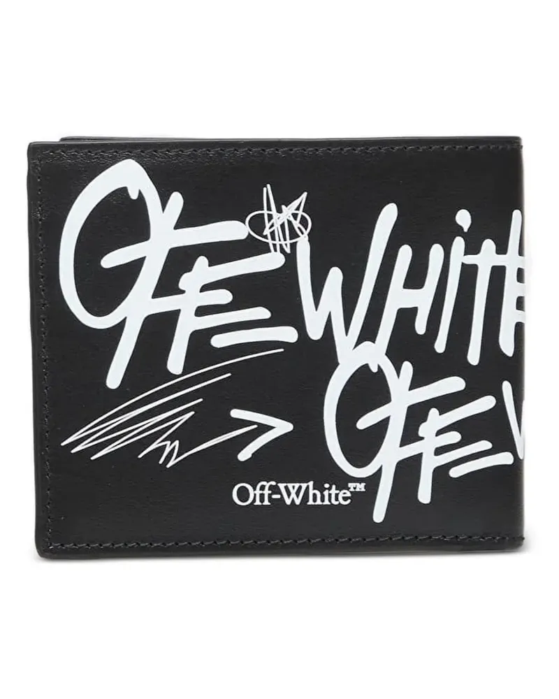 OFF-WHITE logo-detail bifold wallet - Schwarz Schwarz