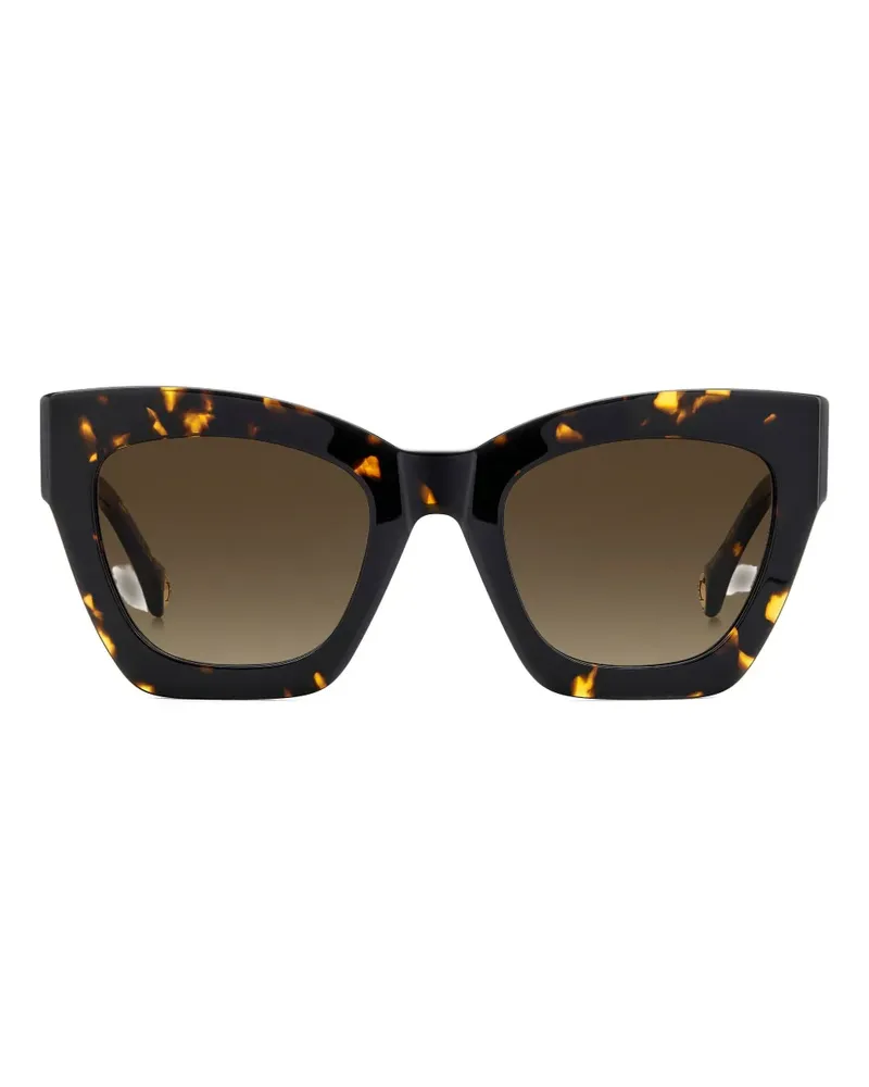 Carolina Herrera New York Cat-Eye-Sonnenbrille mit meliertem Effekt - Schwarz Schwarz