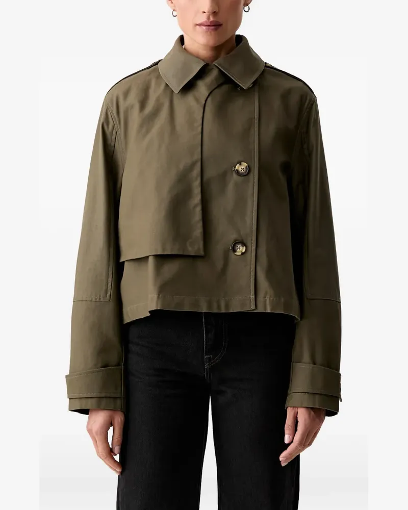 Rag & Bone Doppelreihige Cropped-Jacke - Grün Grün